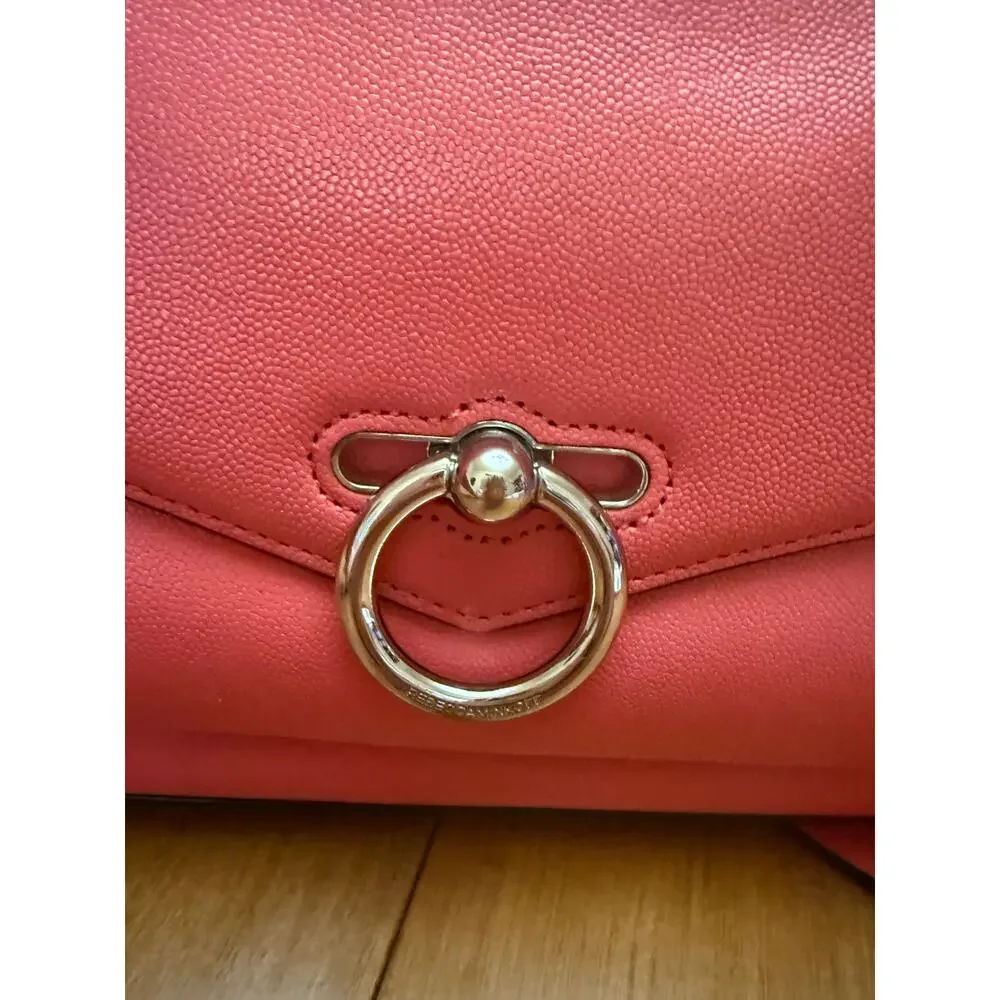 Rebecca Minkoff Jean Mac Crossbody in grapefruit adjustable strap classy minimal